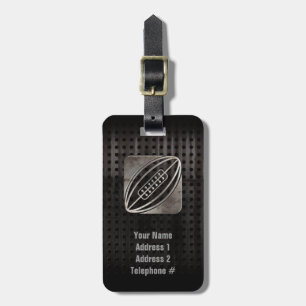 Étiquette À Bagage Rugby ; Noir frais