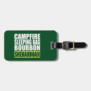 Étiquette À Bagage Sac couché de feu de camp Bourbon Shenandoah