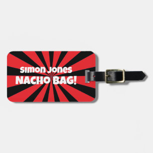 Étiquette À Bagage Sac Nacho Personnalisé Funny Retro Rouge