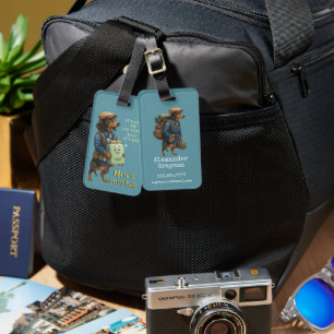 Étiquette À Bagage Sac personnalisé pour randonneur avec Dachshund +