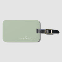 Sage Green Minimaliste Moderne Monogramme Élégant