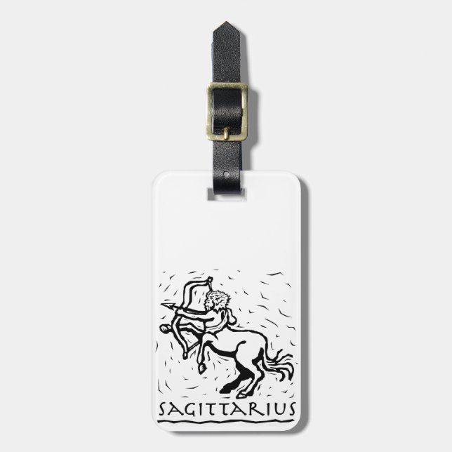 Étiquette À Bagage Saggitarius Anniversaire Année Signe astrologique  (Devant Vertical)
