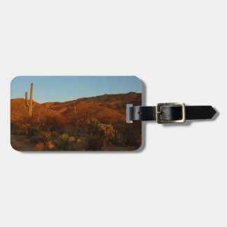 Étiquette À Bagage Saguaro Sunset I Arizona Désert Paysage