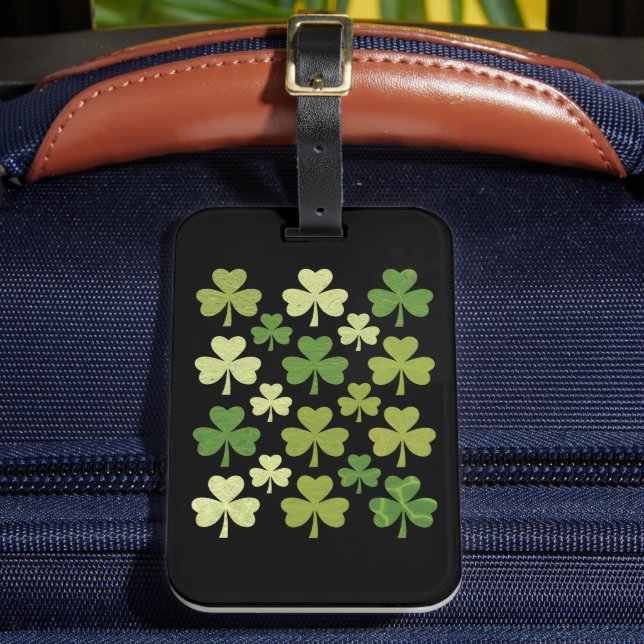 Étiquette À Bagage Saint Patrick's Day Heart Lucky Clover Shamrock (Insitu Rectoal 2)