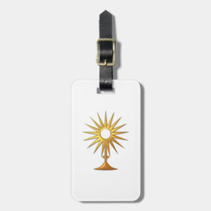 Étiquette À Bagage Sainte Eucharistie en Monstrance d'or