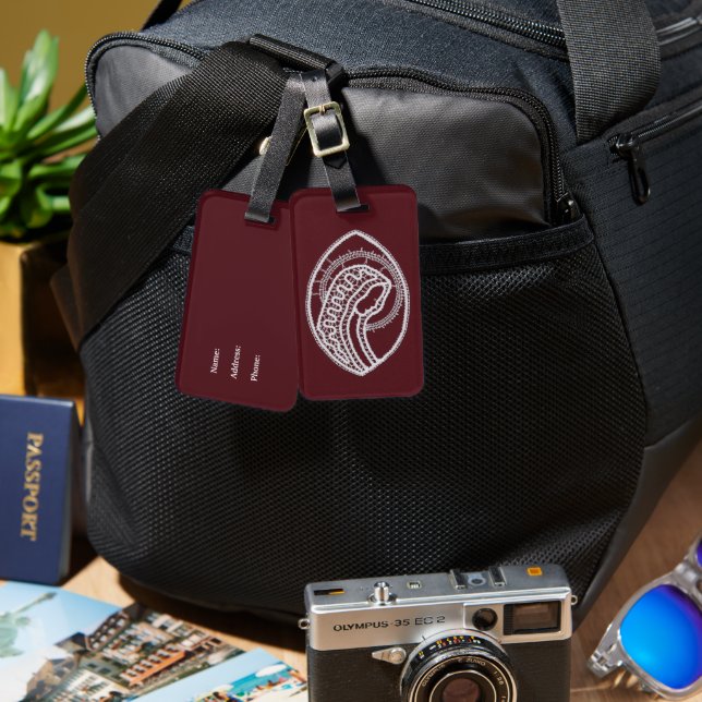 Étiquette À Bagage Sainte Vierge Marie, dentelle (Recto & Verso)