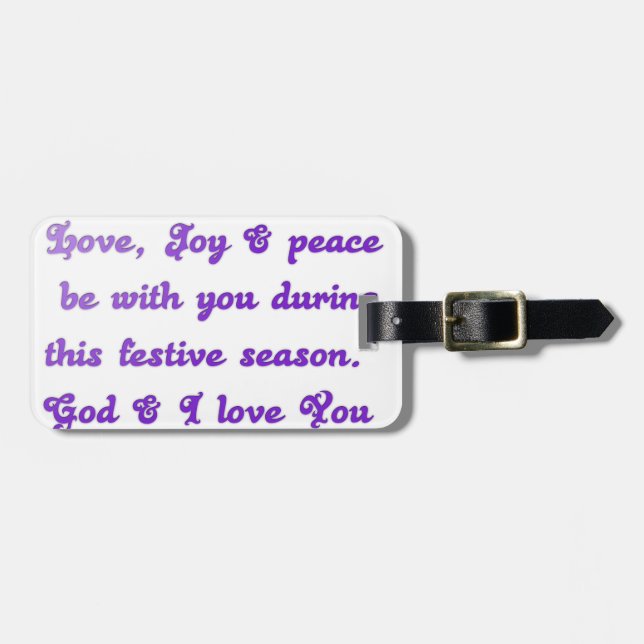 Étiquette À Bagage Salutation de la saison festive "Cher ami" (Devant horizontal)