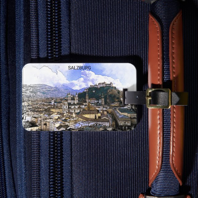 Étiquette À Bagage Salzbourg Autriche Panorama (Insitu Rectoal 4)