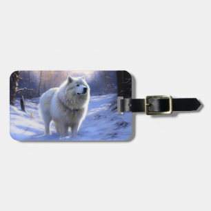 Étiquette À Bagage Samoyed Let It Snow Christmas