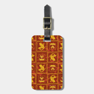 Étiquette À Bagage Samurai Jack & Aku Golden Silhouette Motif