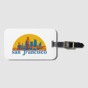 Étiquette À Bagage San Francisco Retro City Skyline Art