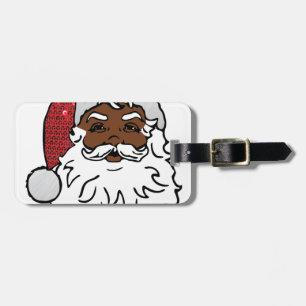 Étiquette À Bagage santa claus noir