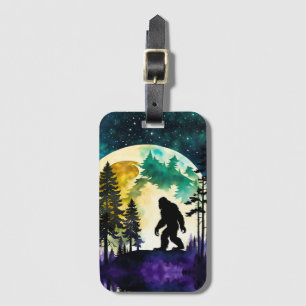 Étiquette À Bagage Sasquatch pleine lune