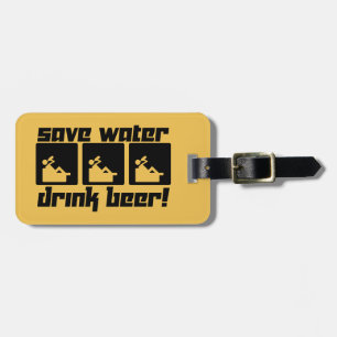 Étiquette À Bagage Sauvez la bière de boissons de l'eau !