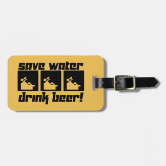 Étiquette À Bagage Sauvez la bière de boissons de l'eau !