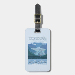 Étiquette À Bagage Scène de glacier - Cordova, Alaska