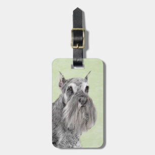 Étiquette À Bagage Schnauzer (Giant, Standard) Peinture - Chien Art