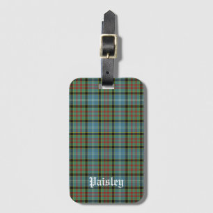Étiquette À Bagage Scotland Paisley District Tartan Personnalisé