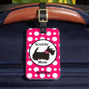 Étiquette À Bagage Scottie chien étiquette bagage, Scottie maman baga