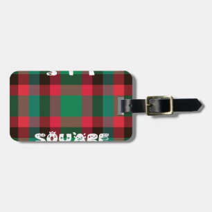 Étiquette À Bagage Scottish Royal À damiers Tartan Plaid avec texte
