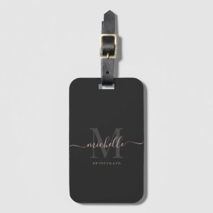 Étiquette À Bagage Script Nom Demoiselle d'Honneur Témoin Mariée