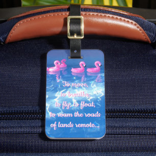 Étiquette À Bagage Se déplacer, respirer... Devis de voyage inspirant