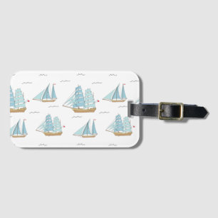 Étiquette À Bagage Seatime été Cute yachts avec voile