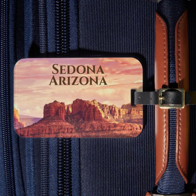 Étiquette À Bagage Sedona Arizona Desert Photo Paysage (Insitu Rectoal 4)