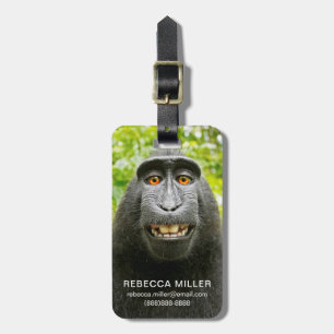 Étiquette À Bagage Selfie de singe