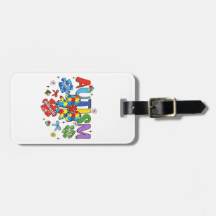 Étiquette À Bagage Sensibilisation sur l'autisme Bow Coquette Puzzle