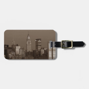 Étiquette À Bagage Sepia New York