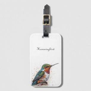 Étiquette À Bagage Serenade de colibri bijoux, coutume