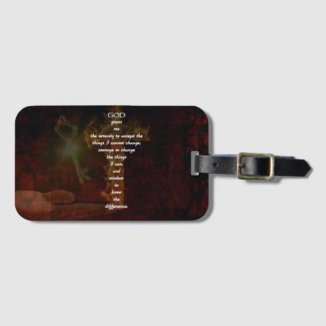 Étiquette À Bagage Serenity Prayer With Beautiful (Devant Horizontal)