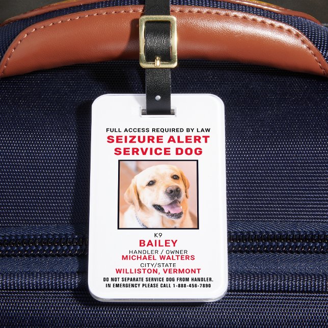 Étiquette À Bagage Service d'alerte à la saisie de photos personnalis (Créateur téléchargé)