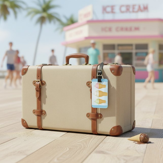 Étiquette À Bagage Servir Doux Crème de glace cônes amusant Dessert d (Créateur téléchargé)