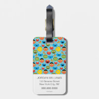 Sesame Street Façades Motif sur Blue
