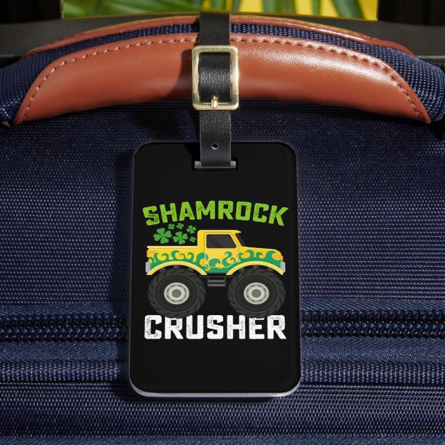 Étiquette À Bagage Shamrock Croiseur Monster Camion St Patrick's Day (Insitu Rectoal 2)