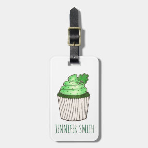 Étiquette À Bagage Shamrock vert Cupcake St. Patrick's Day