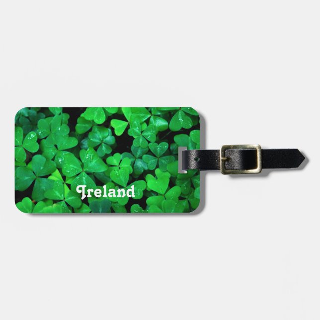 Étiquette À Bagage Shamrocks irlandais (Devant horizontal)
