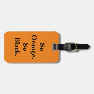 Étiquette À Bagage "Si orange. Thème ainsi de noir"