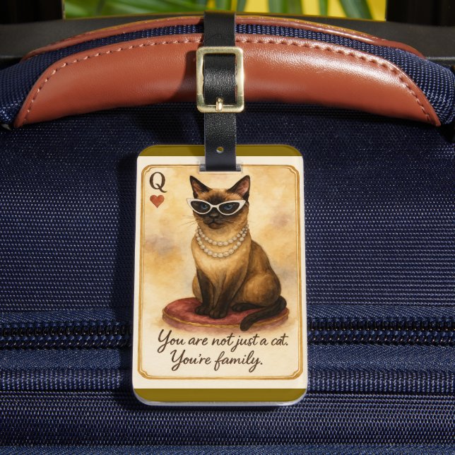 Étiquette À Bagage Siamese Cat is your family  (Insitu Rectoal 2)