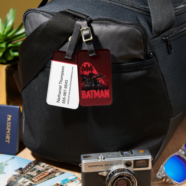 Étiquette À Bagage Signal Batman Crimson Bat (Recto & Verso)