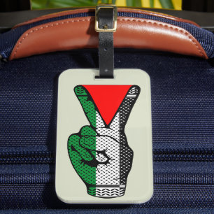 Étiquette À Bagage Signe de victoire à la main Résistance Symbole du