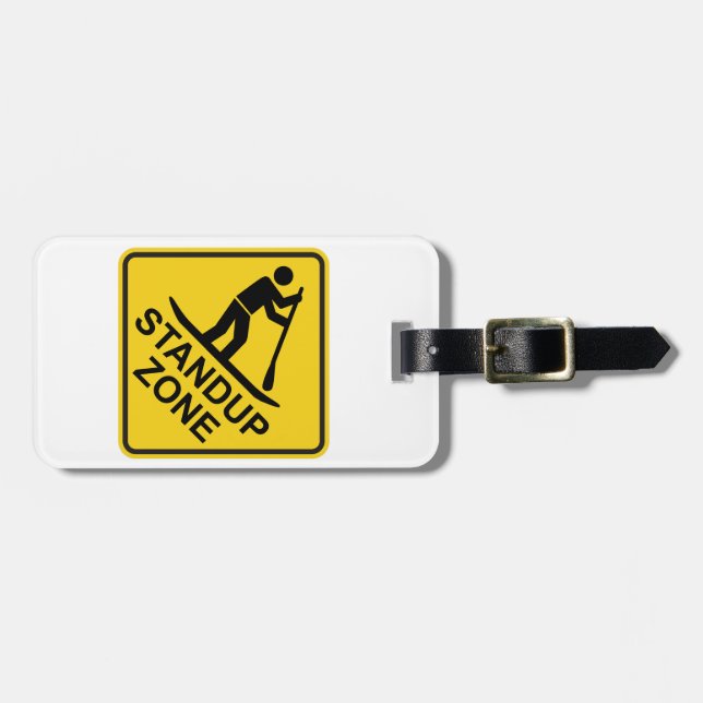 Étiquette À Bagage SIGNE ROUTIER DE LA ZONE DE Paddleboard (Devant horizontal)