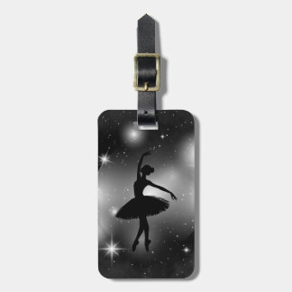 Étiquette À Bagage Silhouette de ballet personnalisée