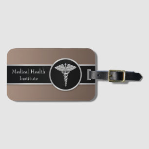 Étiquette À Bagage Silver Professional Médicale Caduceus - étiquette 
