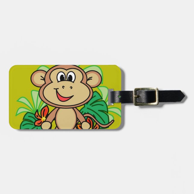 Étiquette À Bagage singe (Devant horizontal)