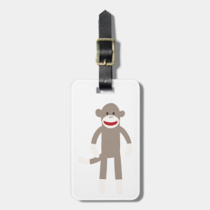 Étiquette À Bagage Singe de chaussette