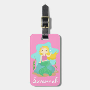 Étiquette À Bagage Sirène mignonne et belle, pour des filles