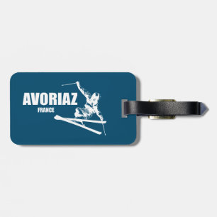 Étiquette À Bagage Skier Avoriaz France